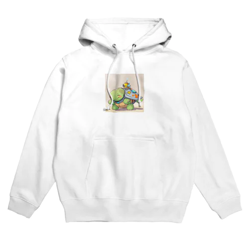 おもちゃの宇宙船でかわいいカメに会おう Hoodie