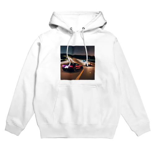 真夜中の星空レース Hoodie