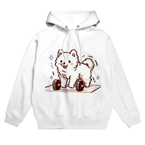 筋トレサモエド犬(女性向け) Hoodie