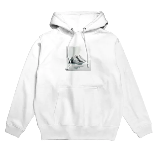 清潔感あふれる白いスニーカー Hoodie