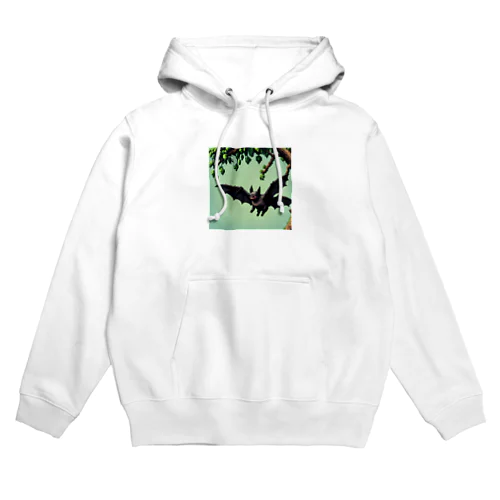 枝にしがみついているコウモリの翼 Hoodie