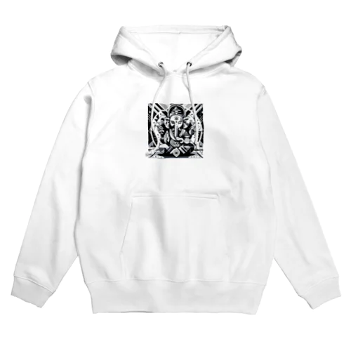 幾何学ガネーシャ Hoodie