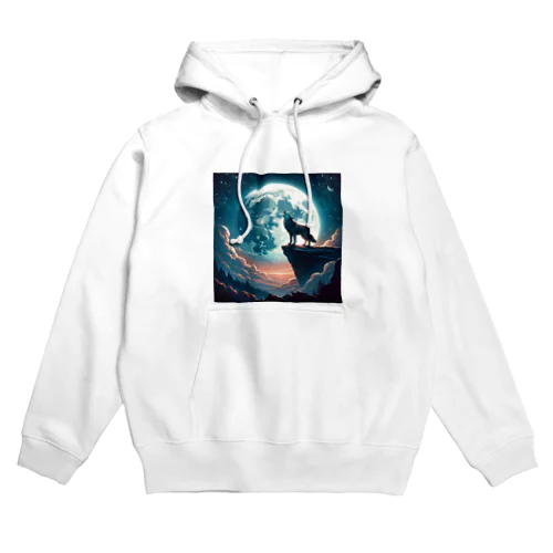 月夜のオオカミ Hoodie