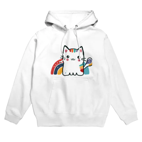 虹のねこ Hoodie