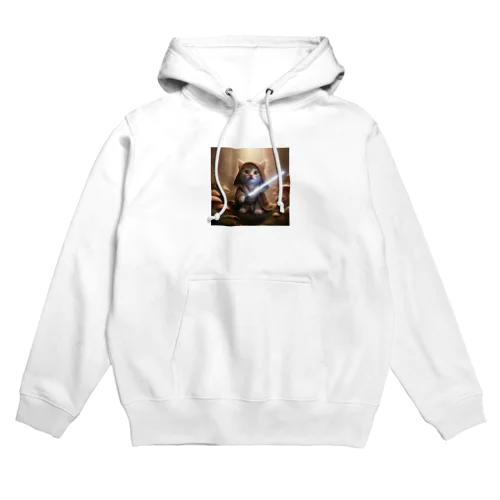 ライトセイバーを持ったかわいい猫 Hoodie