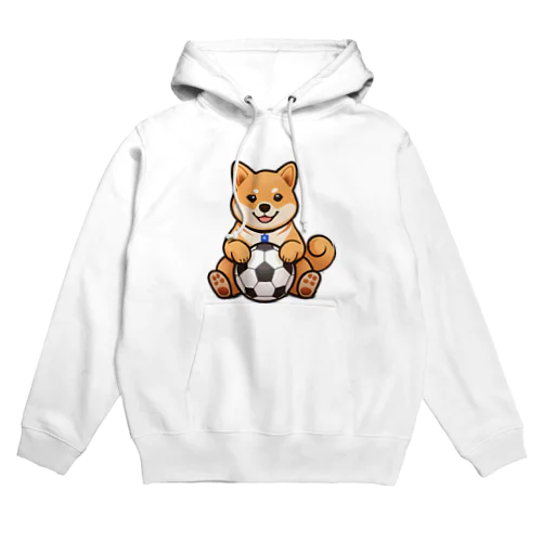 サッカー好きな巨柴 Hoodie