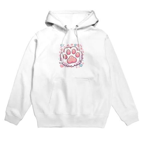 かわいいピンクの肉球 Hoodie