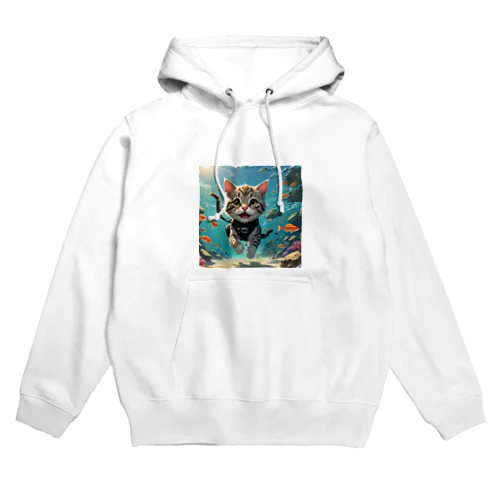 猫ダイバー Hoodie