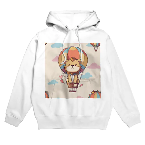 おもちゃの熱気球でかわいいライオンに会おう Hoodie