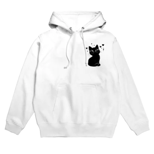 黒猫ニャン・ポイント Hoodie