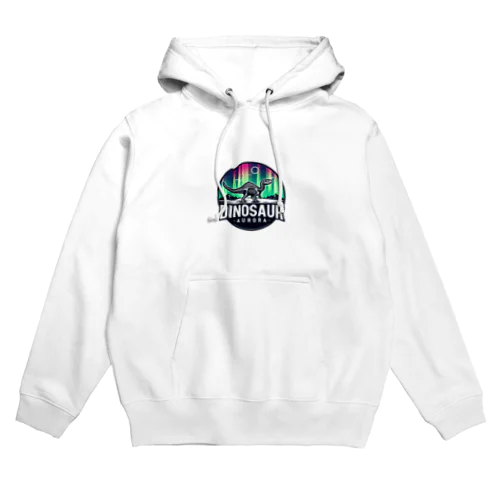 極光を背にしたスピノサウルス Hoodie