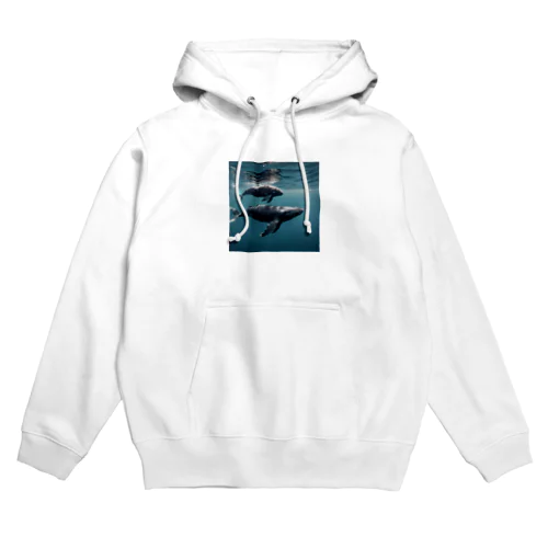 クジラの親子 Hoodie