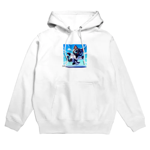 ハイキック空手家クロネコ君 Hoodie