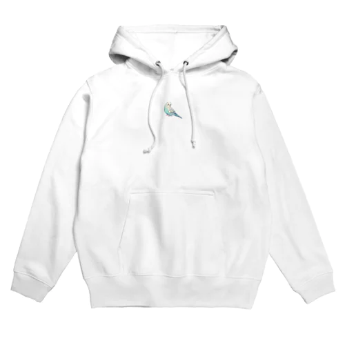 青色の可愛いセキセイインコ Hoodie