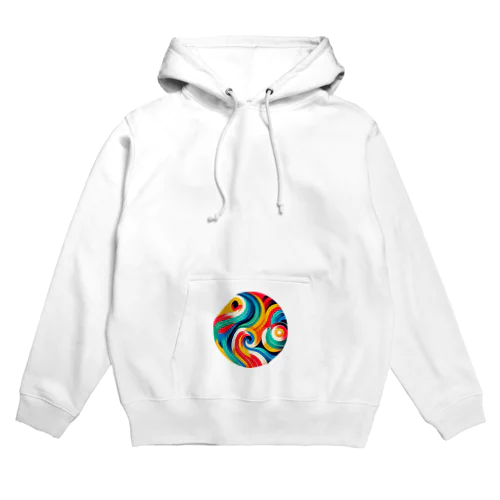 カラフルな渦巻きの抽象画 Hoodie