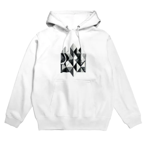 シックなグレーの抽象画 Hoodie