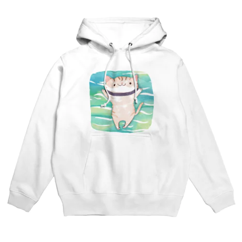 泳ぎたい　ねこ Hoodie