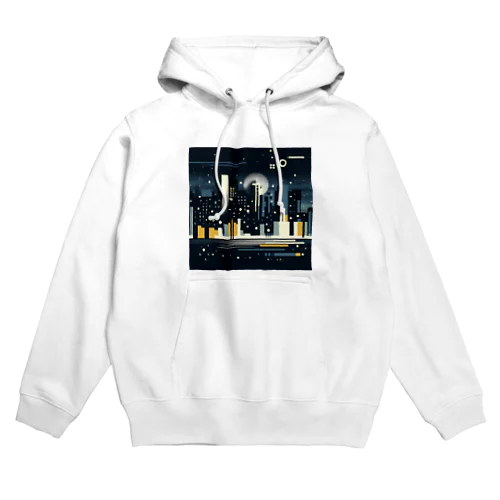 都会の夜景の抽象画 Hoodie