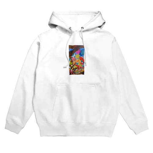 柱とランタンと青空 Hoodie