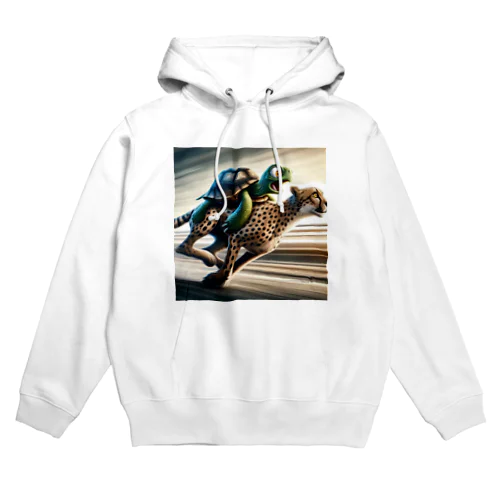 チーターに乗る亀 Hoodie