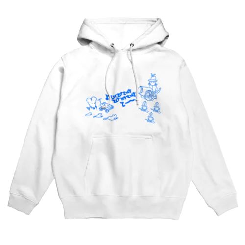 ねずみVS兵隊猫(青) Hoodie