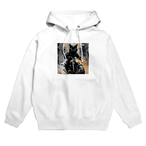 ファンキーな黒猫 Hoodie