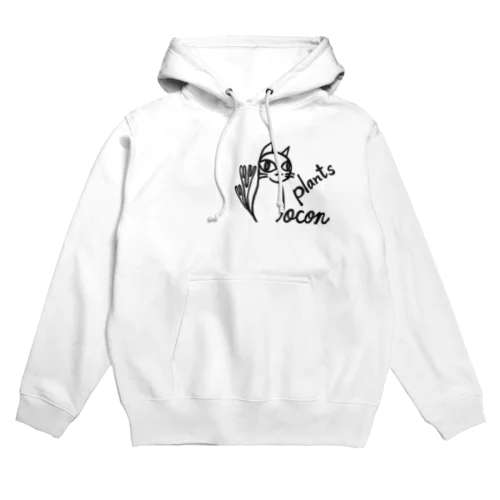 ロコン猫 ブラック Hoodie