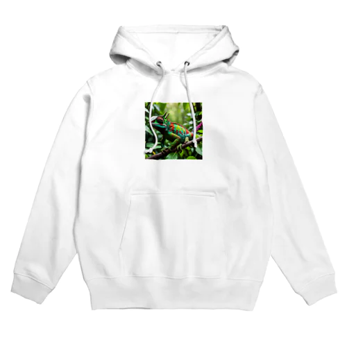 色彩豊かなカメレオンのジャングルの姿 Hoodie