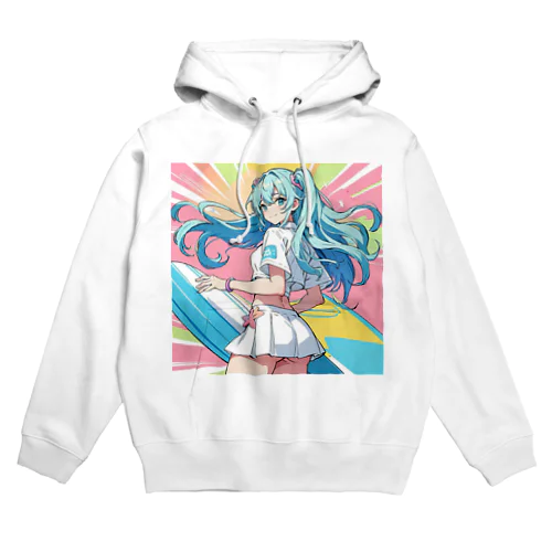 魔法サーファー少女 Hoodie