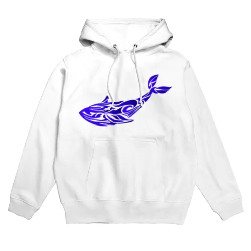 トライバルクジラ Hoodie