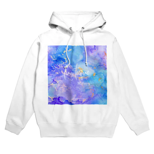 ルミナス手描き水彩画アート Hoodie