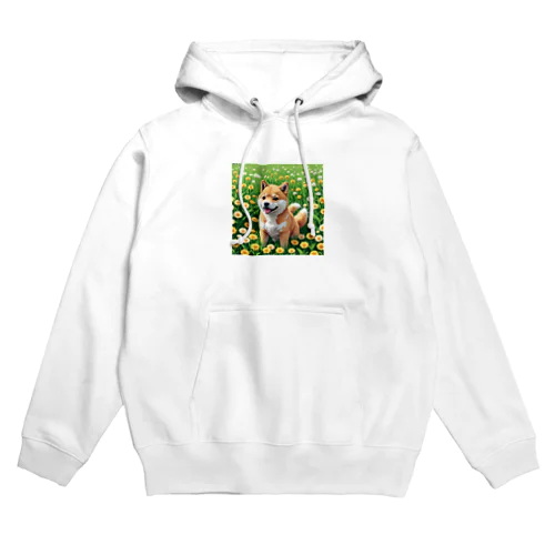 お花畑と柴犬 Hoodie