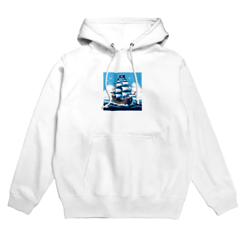 ピクセルアート　海賊船 Hoodie