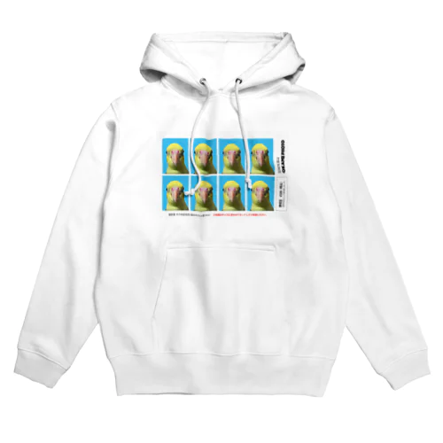 就活を控えたオカメインコの証明写真 Hoodie