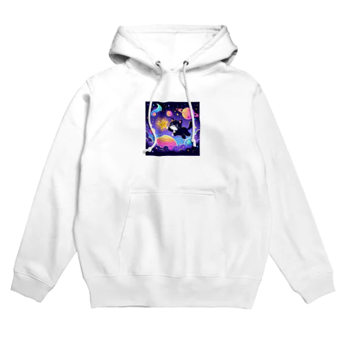 夜空で遊ぶネコにゃん⭐️ Hoodie