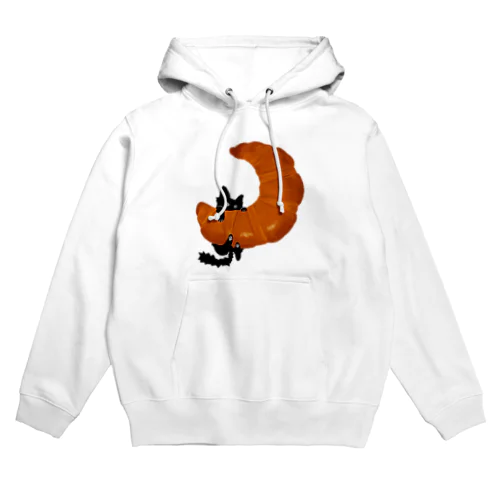 クロワッサンと猫（あぶなーい！） Hoodie