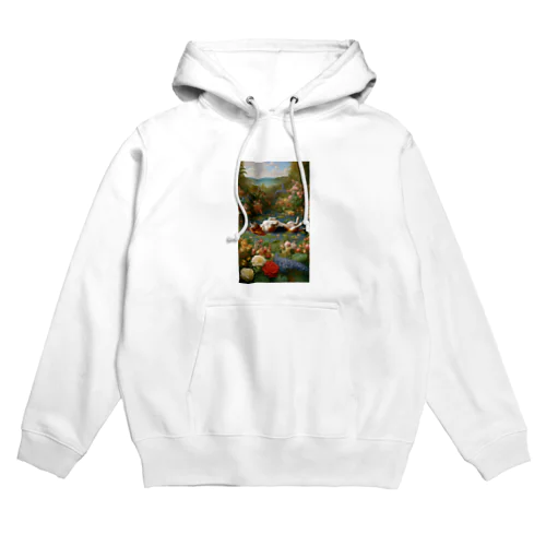 オフィーリアごっこの耳垂れ犬 Hoodie