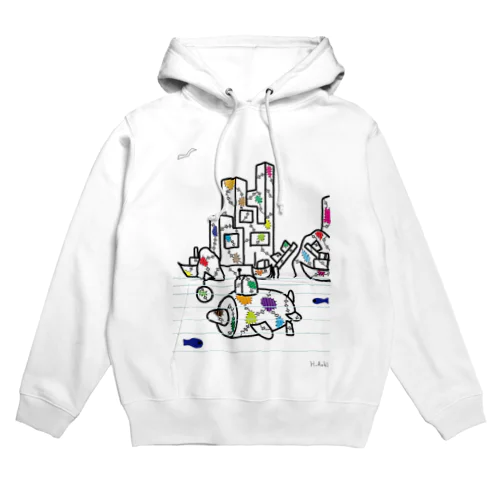 ボロい潜水艦や港 Hoodie