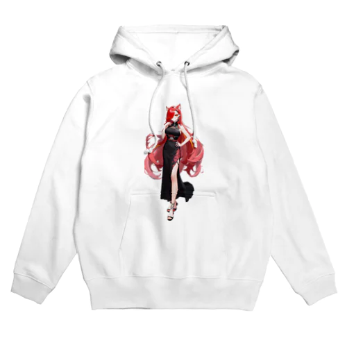 魅惑的な獣耳を持つ美しい女性 Hoodie