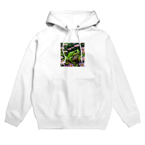 コスモスの上で休憩するアマガエル Hoodie