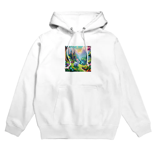 魔法の国の白ウサギ Hoodie