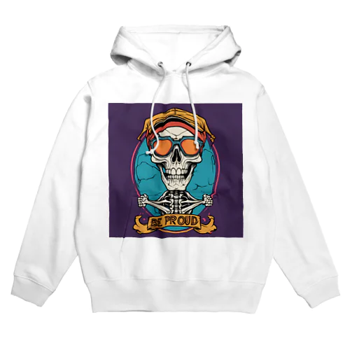 Be proud スカルバンドT Hoodie