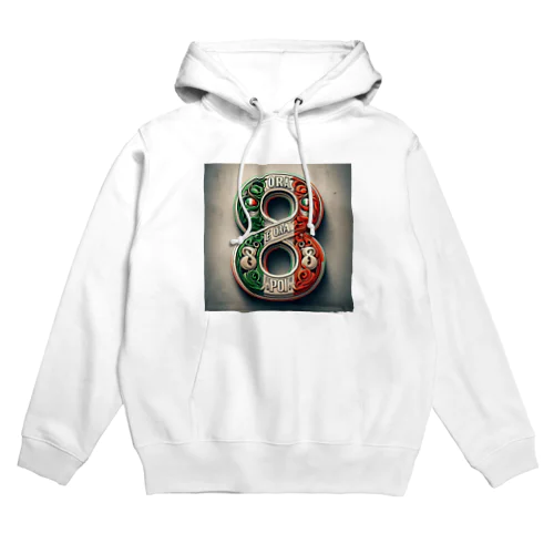 イタリア国旗🇮🇹  数字の8 エイト Hoodie