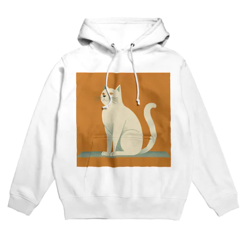 凛々しく立つネコ Hoodie