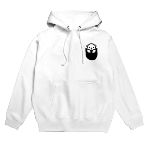 ポケットアニマル　白熊 Hoodie