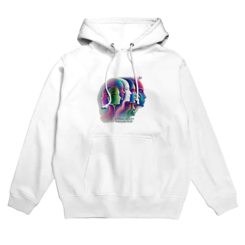 「進化する顔の中の永遠の美」 Hoodie