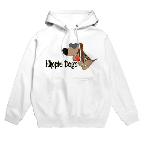 Hippie dogs 枠付 Hoodie