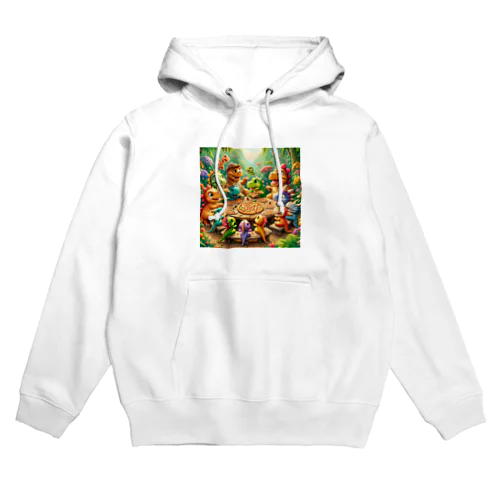 ピザを食べる恐竜の子供たち！ Hoodie