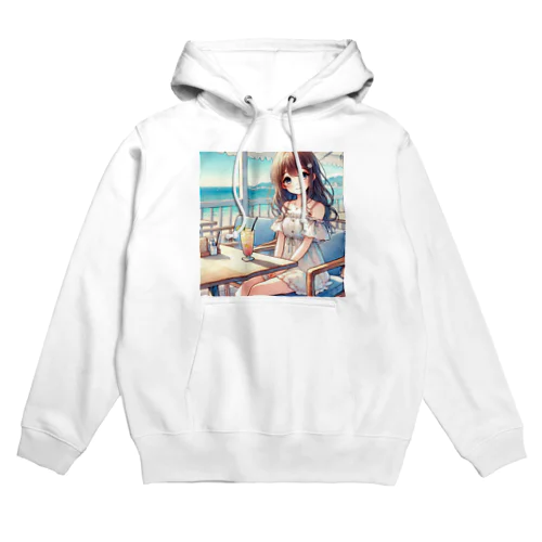 浜辺のカフェで Hoodie