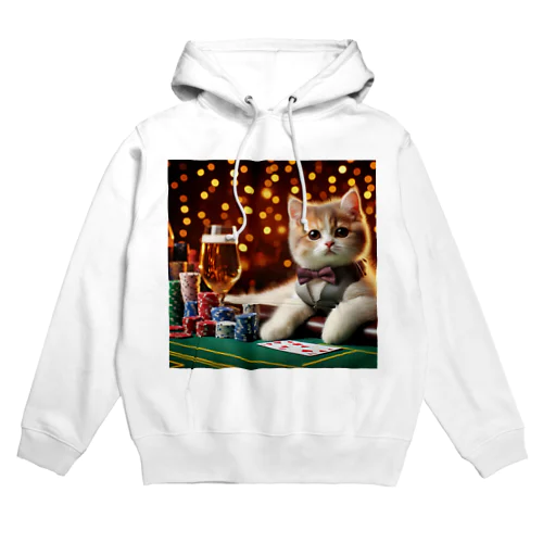 カジノでポーカー猫② Hoodie